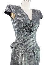 2009 Alexander McQueen Silvertone Jacquard Dress Dress arcadeshops.com
