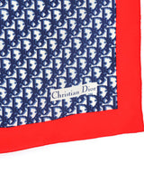 Christian Dior Blue Oblique Logo Scarf Accessory arcadeshops.com