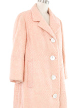 Pink And White Mohair Coat Outerwear arcadeshops.com