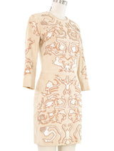 Jitrois Metallic Applique Suede Dress Dress arcadeshops.com