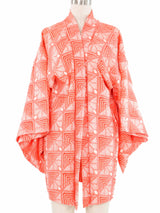 Peach Pink Shibori Haori Kimono Jacket arcadeshops.com