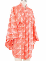 Peach Pink Shibori Haori Kimono Jacket arcadeshops.com