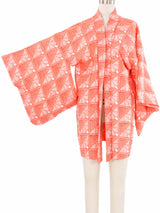 Peach Pink Shibori Haori Kimono Jacket arcadeshops.com