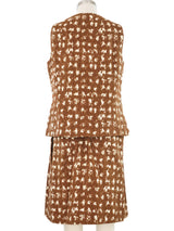 Geoffrey Beene Brown Spotted Skirt Suit Suit arcadeshops.com