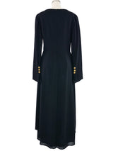 Gemma Kahng Black Wool Crepe Shirt Dress Dress arcadeshops.com