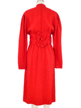 Adele Simpson Red Crepe Dress Dress arcadeshops.com