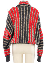 1980s Escada Striped Knit Cardigan Jacket arcadeshops.com