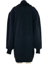 Rosette Fur Trimmed Angora Cardigan Jacket arcadeshops.com