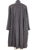 1970s Krizia Gray Houndstooth Smock Coat Outerwear arcadeshops.com