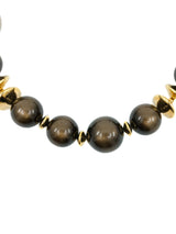 Yves Saint Laurent Brown Beaded Necklace Jewelry arcadeshops.com