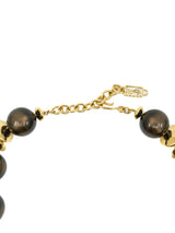 Yves Saint Laurent Brown Beaded Necklace Jewelry arcadeshops.com