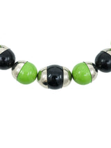 Yves Saint Laurent Modernist Green Beaded Necklace Jewelry arcadeshops.com