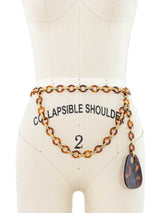 Yves Saint Laurent Tortoise Link Chain Belt Accessory arcadeshops.com