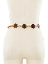 Yves Saint Laurent Tortoise Hexagon Link Chain Belt Accessory arcadeshops.com