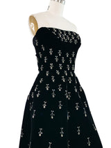 1950s Ceil Chapman Embellished Velvet Dress Dress arcadeshops.com