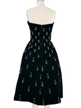 1950s Ceil Chapman Embellished Velvet Dress Dress arcadeshops.com