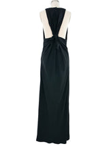 Yves Saint Laurent Open Back Bow Gown Dress arcadeshops.com