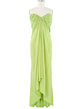 Oscar de la Renta Draped Chiffon Gown Dress arcadeshops.com