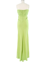 Oscar de la Renta Draped Chiffon Gown Dress arcadeshops.com
