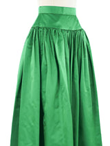 Bill Blass Green Satin Ball Skirt Bottom arcadeshops.com