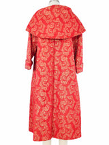 Metallic Floral Brocade Swing Coat Outerwear arcadeshops.com