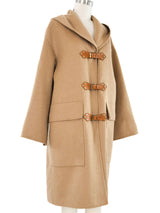 Celine Camel Buckle Front Coat Outerwear arcadeshops.com