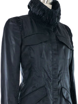 2002 Tom Ford Gucci Black Satin Jacket Jacket arcadeshops.com