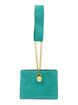 Jean Claude Jitrois Teal Suede Mini Bag Accessory arcadeshops.com