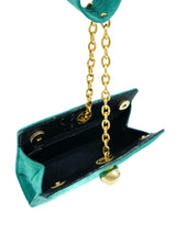 Jean Claude Jitrois Teal Suede Mini Bag Accessory arcadeshops.com