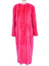 2023 Gucci Hot Pink Fur Coat Outerwear arcadeshops.com