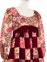 1960s Malcolm Starr Patchwork Babydoll Dress Dress arcadeshops.com