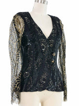Neil Bieff Sequin and Lace Jacket Jacket arcadeshops.com