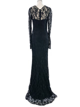 Dolce & Gabbana Black Lace Gown Dress arcadeshops.com