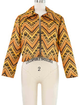 Oscar de la Renta Brocade Cropped Jacket Jacket arcadeshops.com