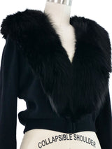 1950s Fox Fur Trim Cardigan Jacket arcadeshops.com