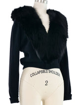 1950s Fox Fur Trim Cardigan Jacket arcadeshops.com