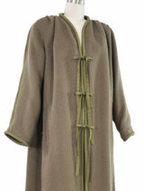 Giorgio Armani Green Tie Front Overcoat Outerwear arcadeshops.com