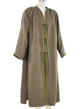 Giorgio Armani Green Tie Front Overcoat Outerwear arcadeshops.com