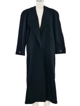 1980s Black Wool Maxi Coat Outerwear arcadeshops.com