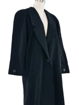 1980s Black Wool Maxi Coat Outerwear arcadeshops.com