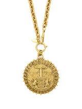 Chanel Crest Sun Medallion Necklace Jewelry arcadeshops.com