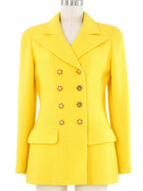 1996 Chanel Yellow Tweed Jacket Jacket arcadeshops.com