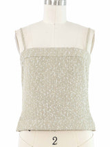 1999 Chanel Tweed Champagne Tank Top arcadeshops.com