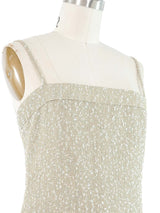 1999 Chanel Tweed Champagne Tank Top arcadeshops.com