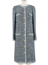 Chanel Metallic Tweed Longline Jacket Jacket arcadeshops.com
