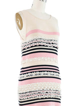 2000s Chanel Striped Knit Mini Dress Dress arcadeshops.com