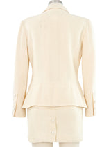 1996 Chanel Ivory Tweed Skirt Suit Suit arcadeshops.com