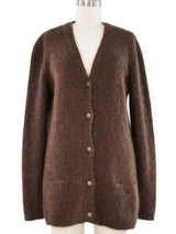 1998 Chanel Brown Mohair Cardigan Top arcadeshops.com