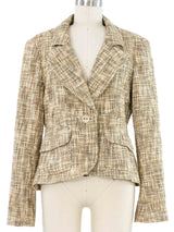 2003 Chanel Khaki Tweed Jacket Jacket arcadeshops.com