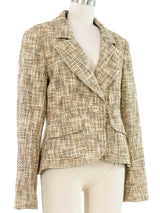 2003 Chanel Khaki Tweed Jacket Jacket arcadeshops.com